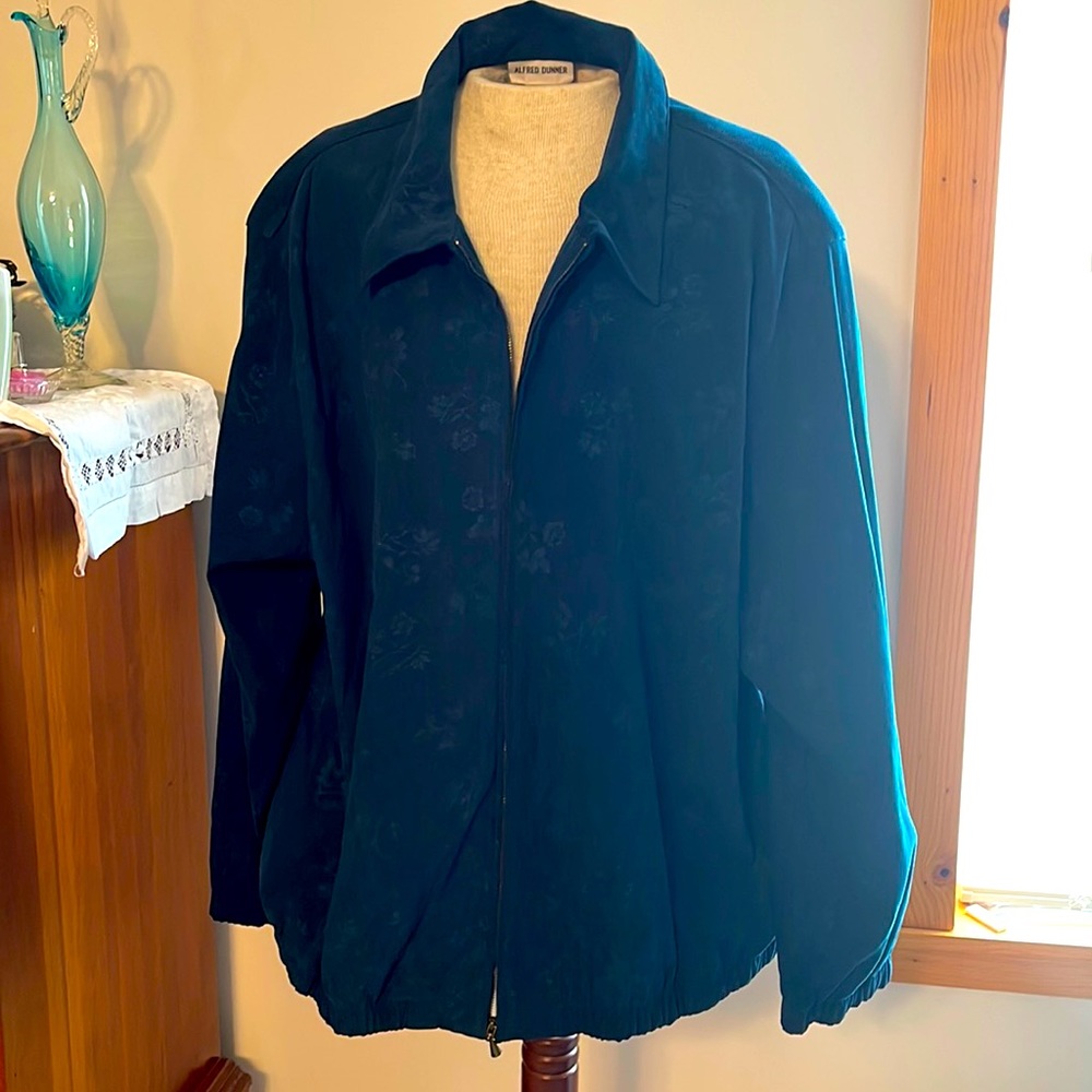 Alfred Dunner 20W Teal/Blue Corduroy Full Zip Jacket